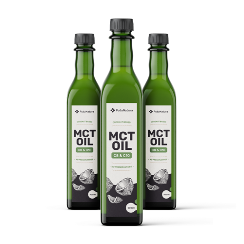 3x MCT C8:C10 Premium Coconut Oil, total 1500 ml