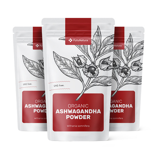 3x Organic Ashwagandha Powder, total 750 g