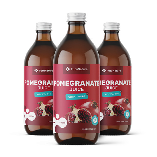 3x Pomegranate Juice, total 1500 ml