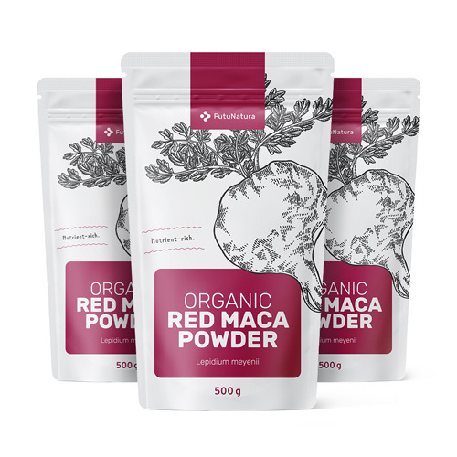 3x Organic Red Maca Powder, total 1500 g