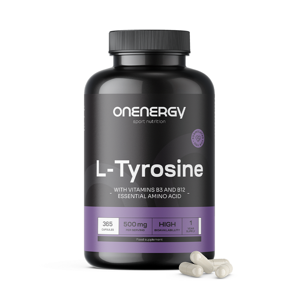 L-Tyrosine 500 mg with Vitamins B3 and B12