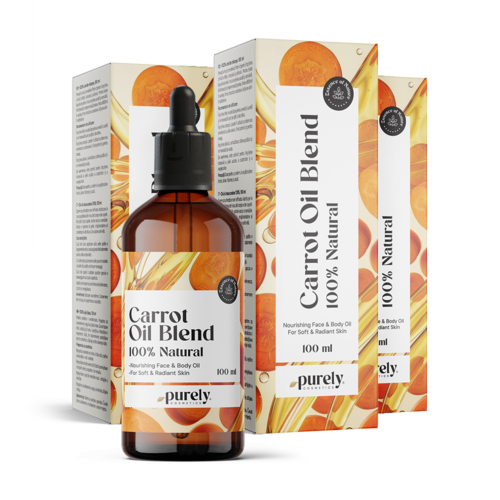 3x Nourishing oil blend with carrot oil, total 300 ml