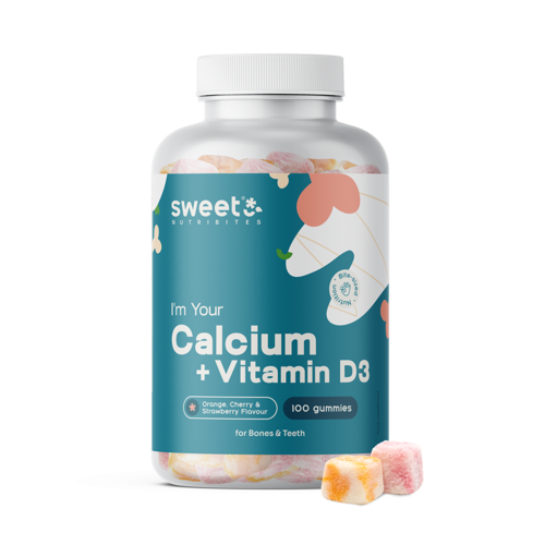 Calcium + Vitamin D3 – Gummies for Muscles, Bones and Teeth, 100 gummies